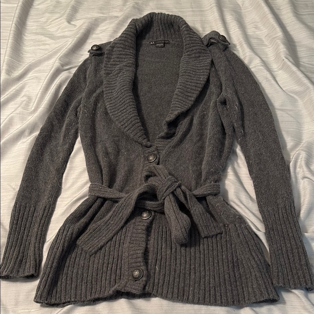 Cozy Gray Knit Cardigan